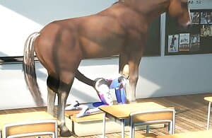 Động vật to lớn fuck một cô gái tóc vàng busty đam mê